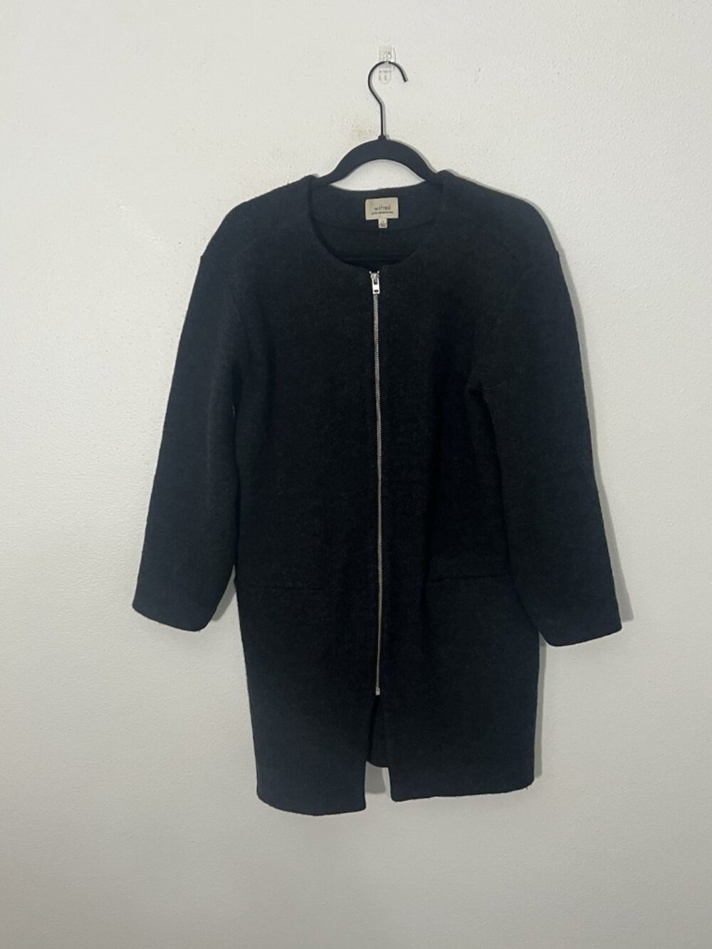 Aritzia Wilfred Banville Wool Jacket in Charcoal Full Zip Size Small
